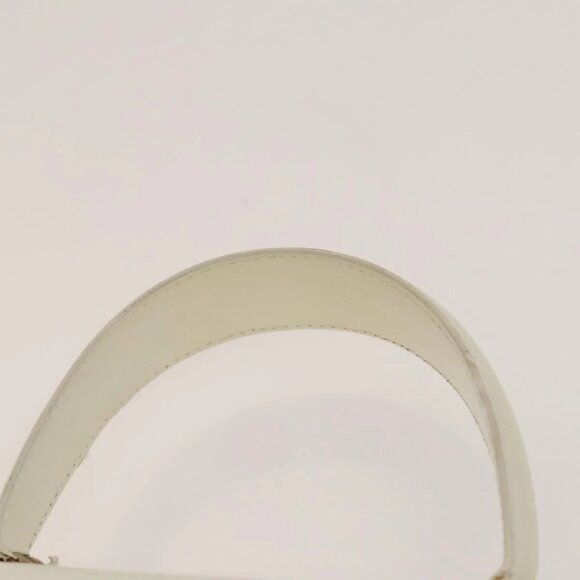 Salvatore Ferragamo Gancini Hand Bag Leather 2way White Gold Auth 134575 - Picture 9 of 16